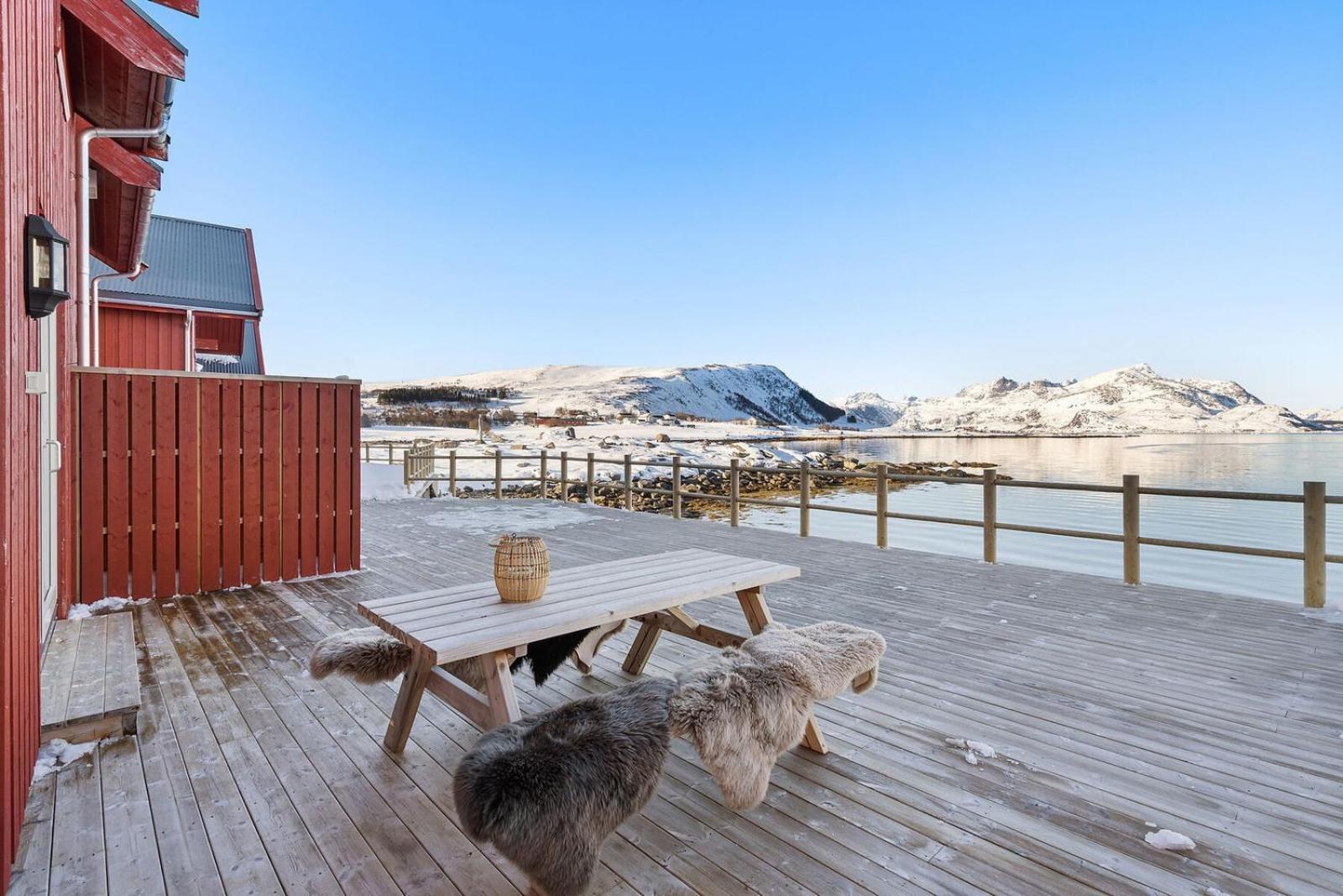 Nappstraumen Seafront Cabin, Lilleeid 68 Gravdal  المظهر الخارجي الصورة
