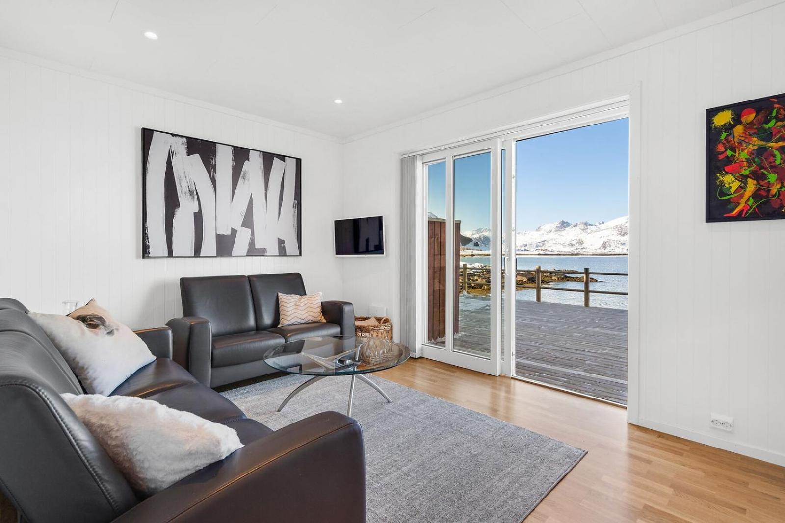 Nappstraumen Seafront Cabin, Lilleeid 68 Gravdal  المظهر الخارجي الصورة