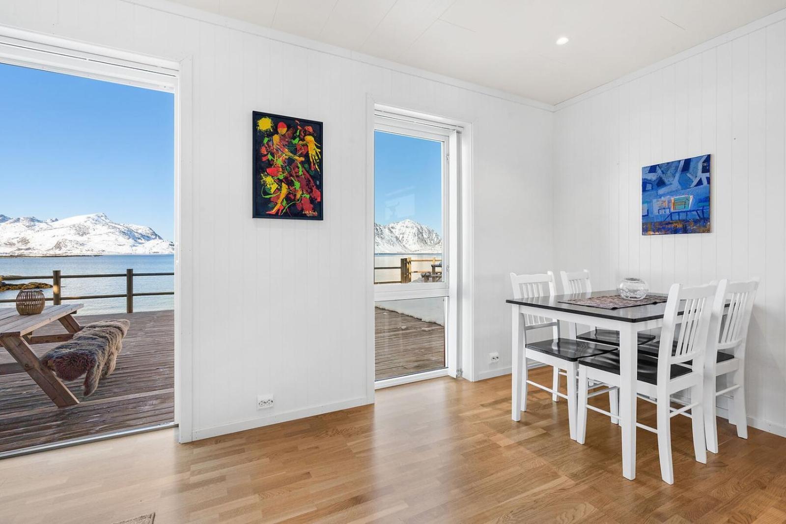 Nappstraumen Seafront Cabin, Lilleeid 68 Gravdal  المظهر الخارجي الصورة